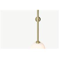 Nayla suspension laiton antique et verre opale