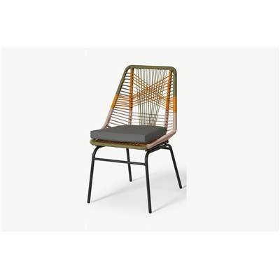 Copa chaise de jardin vert sauge et orange