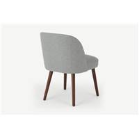 Swinton chaise gris montagne et bois teinté foncé