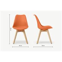 Deon chaise orange et bois