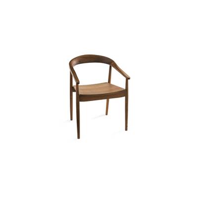 Blag chaise avec accoudoirs noyer