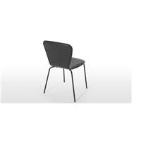 Luno chaise cuir pu noir
