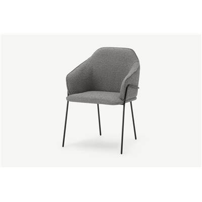 Stanley chaise avec accoudoir gris acier