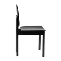 Mona chaise noire en frêne dossier oval vertical