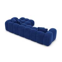 Cotton canapé d'angle droit en velours bleu foncé