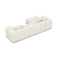 Cotton canapé d'angle gauche tissu bouclé blanc