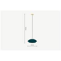 Brunswick suspension métal vert et laiton