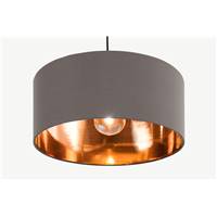 Oro abat-jour simple 45cm gris cuivre