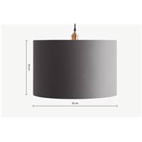 Oro très grand abat-jour gris et cuivre