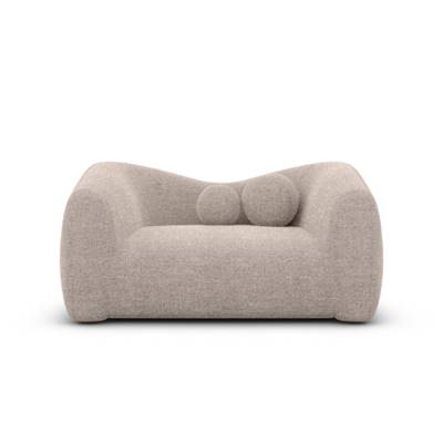 Rico fauteuil 1 place en tissu texturé beige