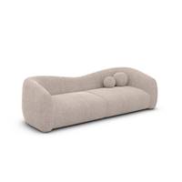 Rico canapé 3 places en tissu texturé beige