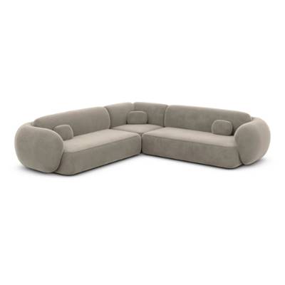 Bulane canapé corner en velours beige foncé