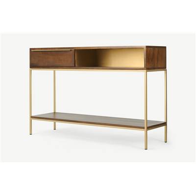 Anderson console en bois de manguier teinté et laiton