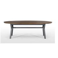 Jenson table basse ovale chêne foncé et gris