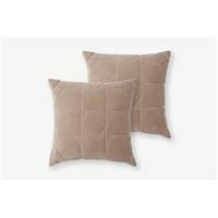 Keeble lot de 2 coussins velours vison 45x45