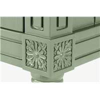 Bourbon bureau vintage bois peint vert sauge