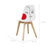 Mirage chaise scandinave d'artiste blanc