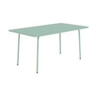 Baca table à manger d'extérieur en métal vert clair 6 personnes