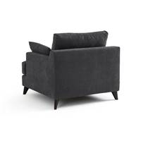 Eniwla fauteuil viscose gris anthracite