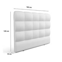 Nastave tête de lit 160cm en velours gris foncé