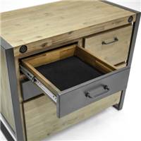 Kiko commode acacia et métal 4 tiroirs