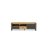 Kiko meuble TV acacia et mtal 2 tiroirs et 1 porte