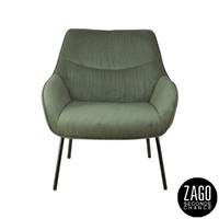 Martin fauteuil en velours côtelé vert sapin