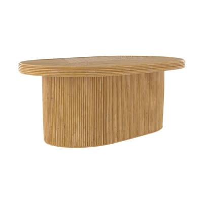Esther table basse ovale en rotin naturel