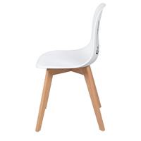 The Boy chaise scandinave d'artiste blanche et dessin noir