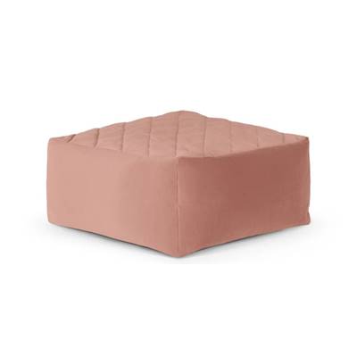 Lao pouf velours rose blush