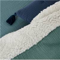 Stéphanie dessus de lit gaze de coton 75x100 vert eucalyptus