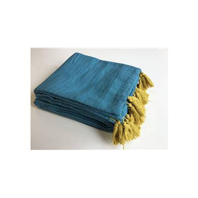 Riad plaid bleu 180x235