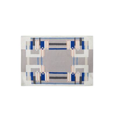 Tilly tapis tissé bleu et gris 160x230