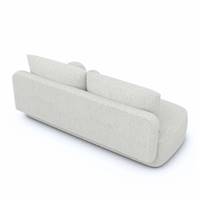 Aldo canapé-lit 2 places en tissu bouclé blanc