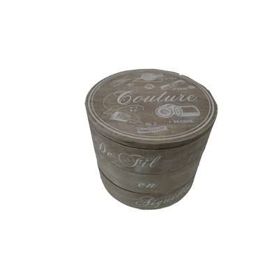 Boîte à couture ronde triple