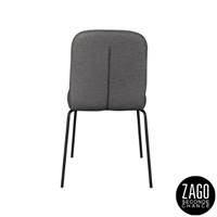 Sense chaise en tissu gris foncé piètement métal noir