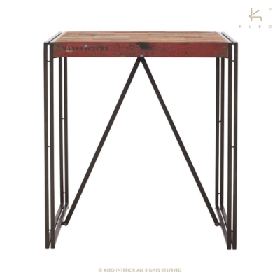 Nautical table haute bois de bateau recyclé L150cm