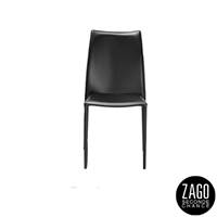Solène chaise en cuir noir