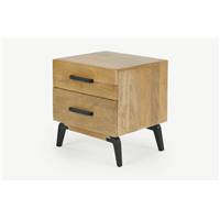 Lucien table de chevet naturel et noir