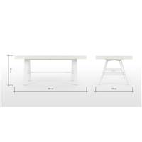 Edson table ciment clair et métal gris