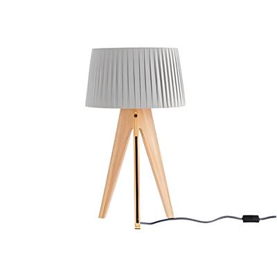 Miller lampe de table bois naturel et bleu marine