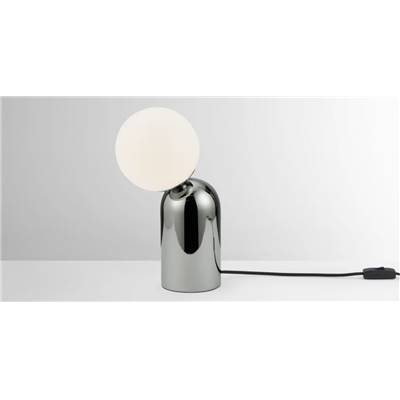 Vetro lampe de table chrome et verre opale