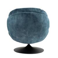 Topi fauteuil pivotant velours bleu gris