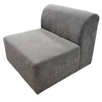 Module de canapé en tissu texturé gris