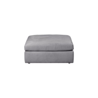 Wayne pouf pour canapé en tissu gris foncé