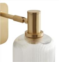 Carlie applique murale articulable en laiton et verre strié