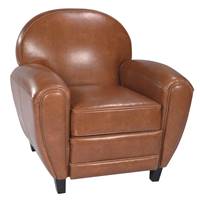 Westfild fauteuil en croûte de cuir camel