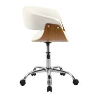 Debbie chaise de bureau réglable et pivotante blanche