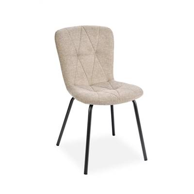 Emma chaise en tissu polyester beige sable