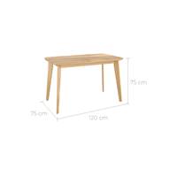 Erren table à manger rectangulaire en bois clair 4 personnes